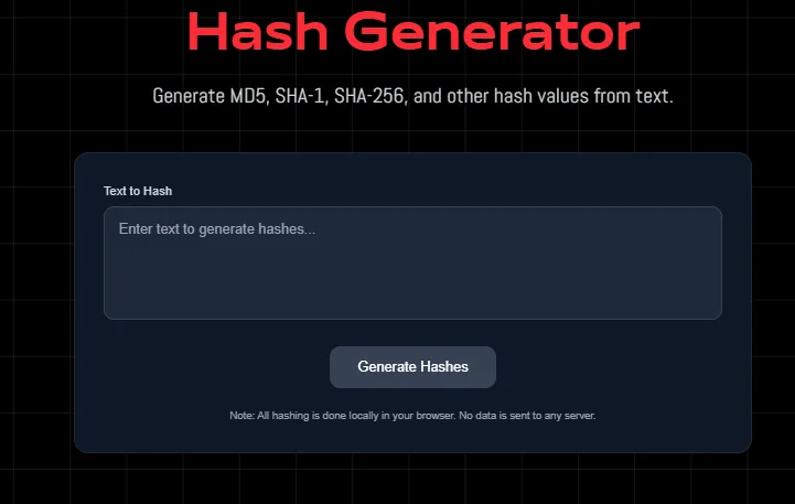 Hash Generator